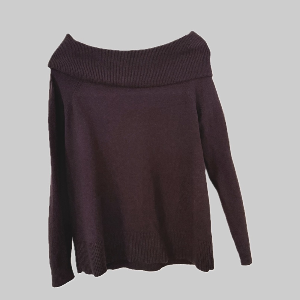 Gap Women’s Purple Off-the-Shoulder Sweater Sz L NWT
